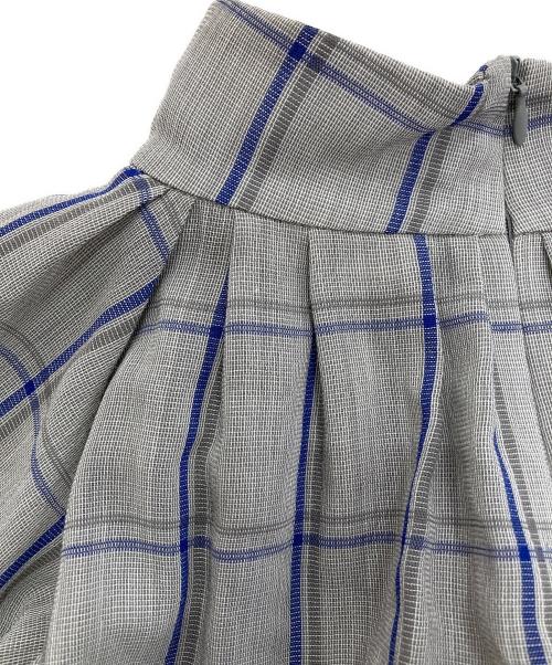 ebure（エブール）EBURE (エブール) クリアチェックハイネックワンピース グレー サイズ:38の古着・服飾アイテム
