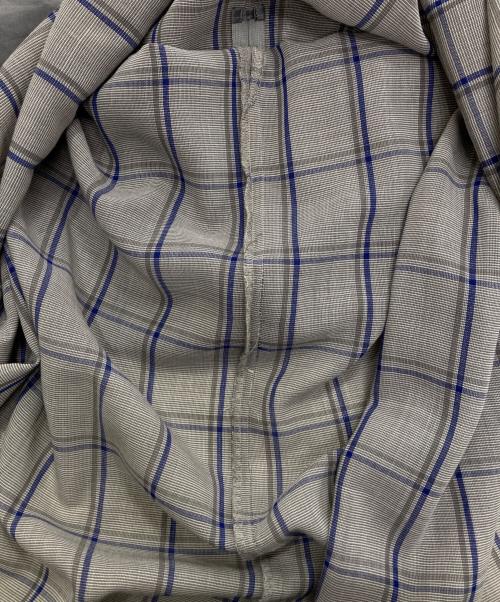 ebure（エブール）EBURE (エブール) クリアチェックハイネックワンピース グレー サイズ:38の古着・服飾アイテム