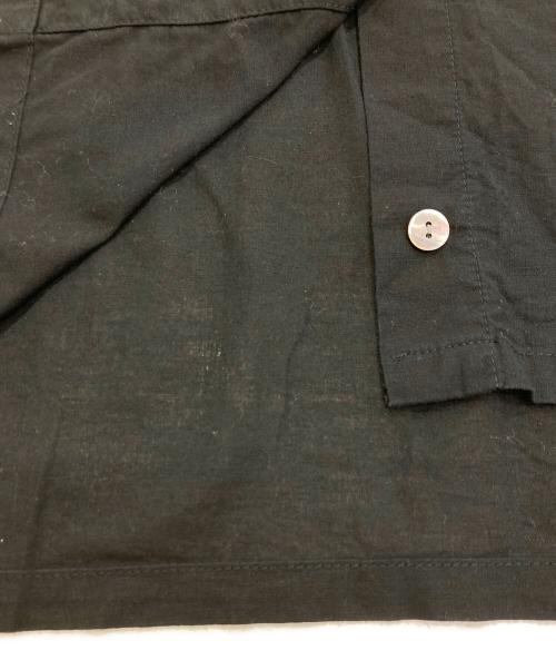 mizuiro-ind（ミズイロインド）mizuiro-ind (ミズイロインド) コットンリネンワイドシャツ ブラック サイズ:ｆｒｅｅの古着・服飾アイテム