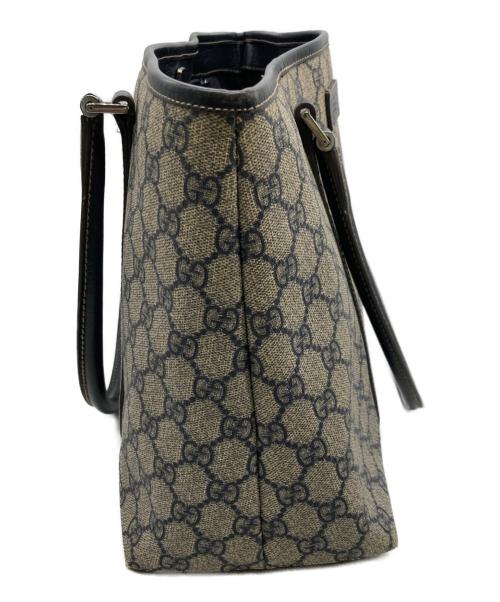 GUCCI（グッチ）GUCCI (グッチ) GGスプリーム トートバッグ ネイビーの古着・服飾アイテム