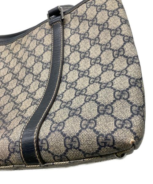 GUCCI（グッチ）GUCCI (グッチ) GGスプリーム トートバッグ ネイビーの古着・服飾アイテム