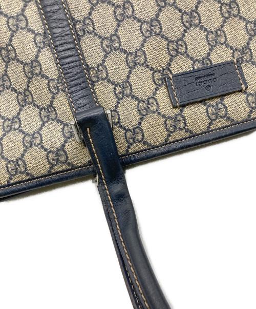 GUCCI（グッチ）GUCCI (グッチ) GGスプリーム トートバッグ ネイビーの古着・服飾アイテム