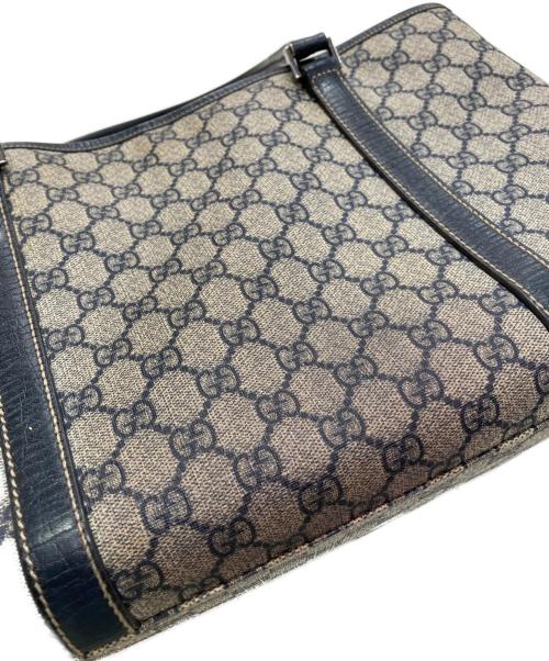 GUCCI（グッチ）GUCCI (グッチ) GGスプリーム トートバッグ ネイビーの古着・服飾アイテム