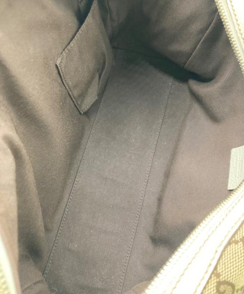 GUCCI（グッチ）GUCCI (グッチ) GGキャンバスミニボストンバッグ ベージュ×アイボリーの古着・服飾アイテム