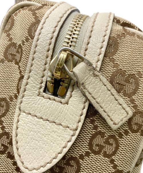 GUCCI（グッチ）GUCCI (グッチ) GGキャンバスミニボストンバッグ ベージュ×アイボリーの古着・服飾アイテム