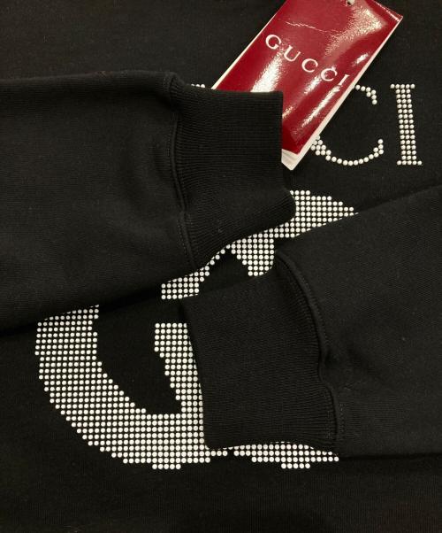 GUCCI（グッチ）GUCCI (グッチ) ロゴクルーネックスウェット ブラック サイズ:XSの古着・服飾アイテム