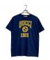 GUCCI（グッチ）の古着「ロゴプリントクルーネック半袖Tシャツ」｜ネイビー