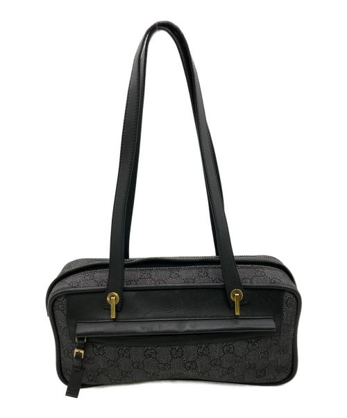 GUCCI（グッチ）GUCCI (グッチ) GGキャンバスワンショルダーバッグ ブラックの古着・服飾アイテム