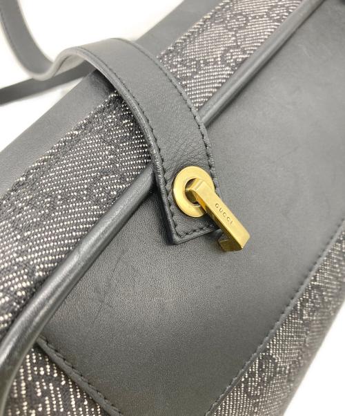 GUCCI（グッチ）GUCCI (グッチ) GGキャンバスワンショルダーバッグ ブラックの古着・服飾アイテム