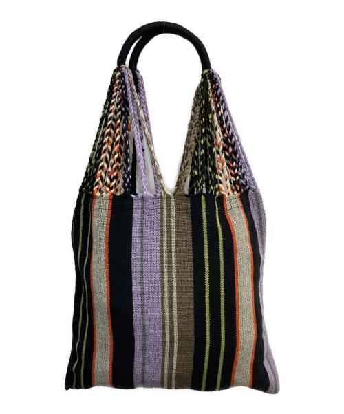 MARNI（マルニ）MARNI (マルニ) フラワーカフェハンモックバッグ パープル×ブラックの古着・服飾アイテム