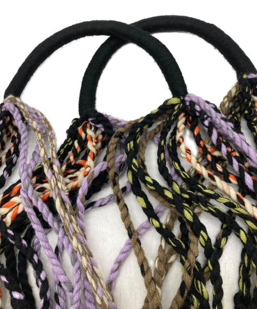 MARNI（マルニ）MARNI (マルニ) フラワーカフェハンモックバッグ パープル×ブラックの古着・服飾アイテム