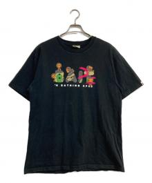 BAPE BY A BATHING APE（ベイプバイアベイシングエイプ）の古着「BAITプリントTシャツ」｜ブラック