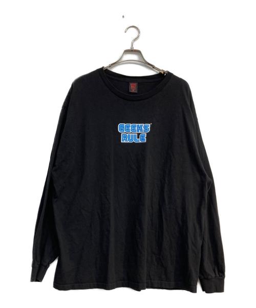 GEEKS RULE（ギークスルール）GEEKS RULE (ギークスルール) SEGA (セガ) Logo Silkscreen Printing LS T Shirt ブラック サイズ: XXLの古着・服飾アイテム