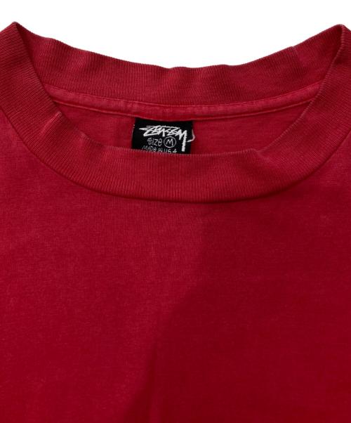 stussy（ステューシー）stussy (ステューシー) OLD SKOOL 1992 プリントTシャツ レッド サイズ:Mの古着・服飾アイテム