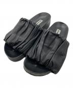 JIL SANDERジルサンダー）の古着「Leather Slide Sandal」｜ブラック