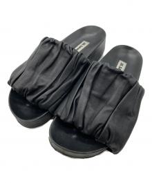 JIL SANDER（ジルサンダー）の古着「Leather Slide Sandal」｜ブラック