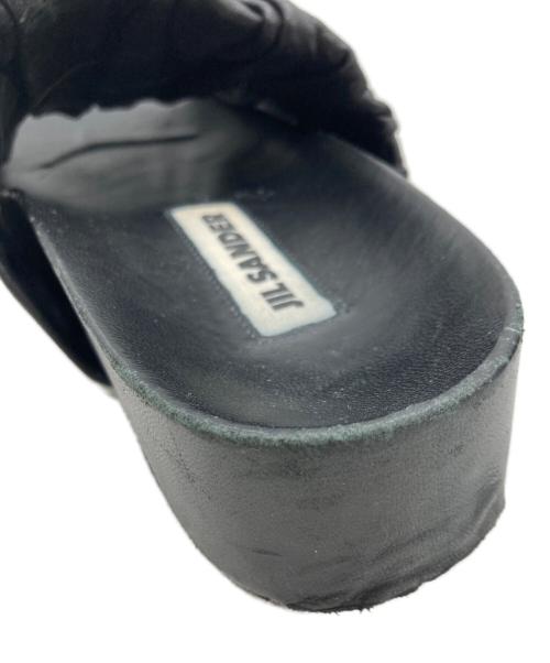 JIL SANDER（ジルサンダー）JIL SANDER (ジルサンダー) Leather Slide Sandal ブラック サイズ:不明の古着・服飾アイテム