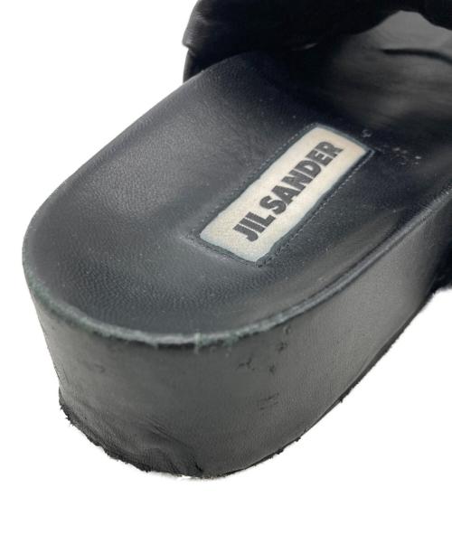 JIL SANDER（ジルサンダー）JIL SANDER (ジルサンダー) Leather Slide Sandal ブラック サイズ:不明の古着・服飾アイテム