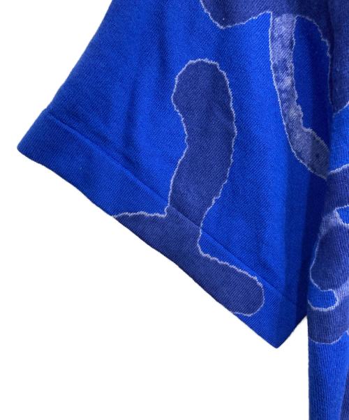 KENZO（ケンゾー）KENZO (ケンゾー) カラーブロック半袖ニット ブルー サイズ:Ⅿの古着・服飾アイテム
