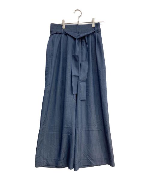 BALLSEY（ボールジィ）BALLSEY (ボールジィ) ラスターデニム ダブルタックワイドパンツ ブルー サイズ:34の古着・服飾アイテム