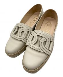 TOD'S（トッズ）の古着「KATE 2WAYエスパドリーユ」｜ベージュ