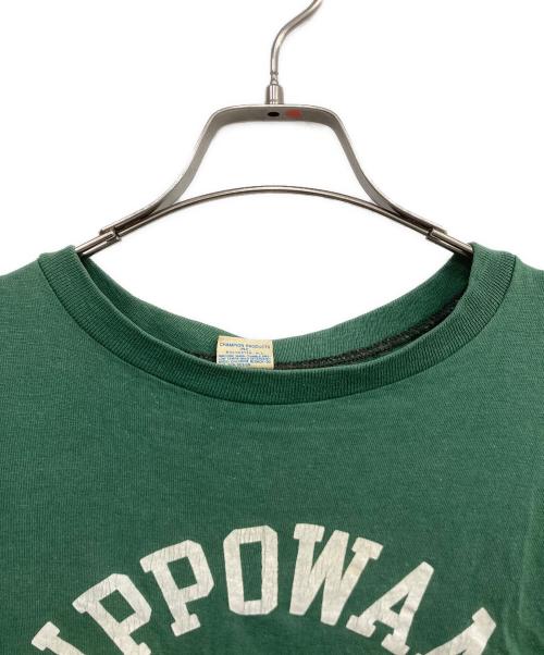 Champion（チャンピオン）Champion (チャンピオン) プリントTシャツ グリーン サイズ:Ⅼの古着・服飾アイテム