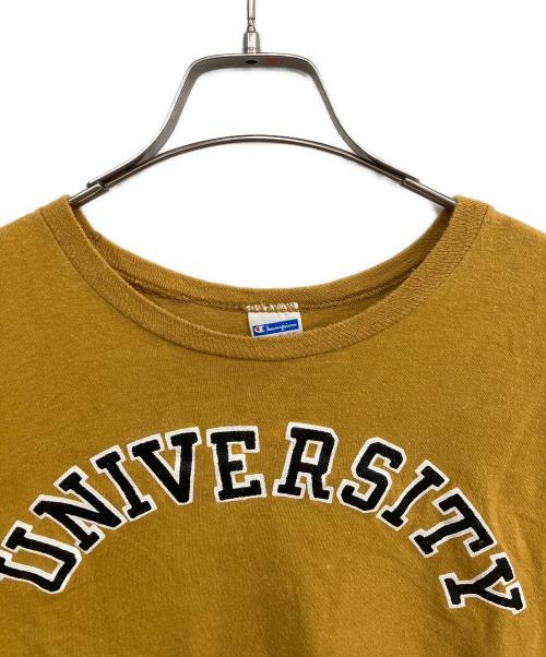 Champion（チャンピオン）Champion (チャンピオン) プリントTシャツ ブラウン サイズ:XLの古着・服飾アイテム