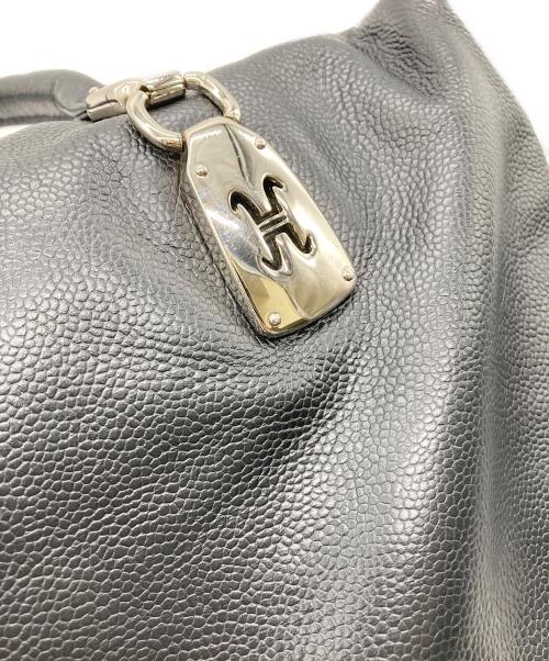 COLE HAAN（コールハーン）COLE HAAN (コールハーン) レザーボストンハンドバッグ ブラックの古着・服飾アイテム