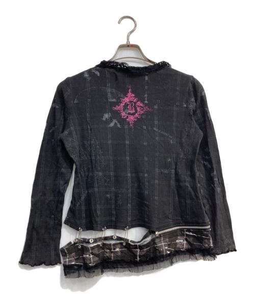 h.ANARCHY（エイチアナーキ）h.ANARCHY (エイチアナーキ) レース切替カットソー ブラック サイズ:ｆｒｅｅの古着・服飾アイテム