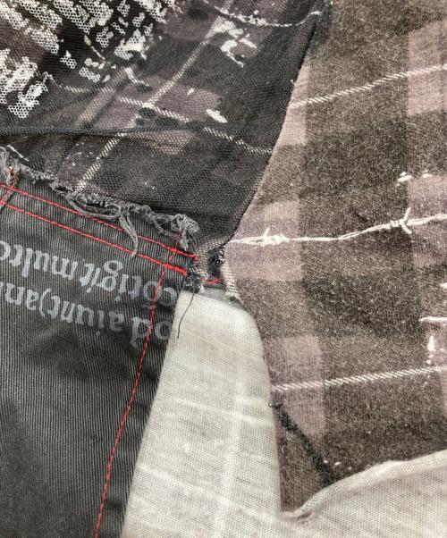h.ANARCHY（エイチアナーキ）h.ANARCHY (エイチアナーキ) ダメージプリーツカットソー ブラック サイズ:Ｆｒｅｅの古着・服飾アイテム