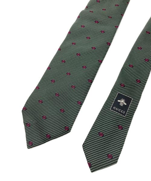 GUCCI（グッチ）GUCCI (グッチ) インターロッキングG柄シルクネクタイ グリーン サイズ:-の古着・服飾アイテム