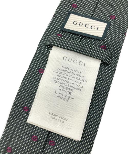 GUCCI（グッチ）GUCCI (グッチ) インターロッキングG柄シルクネクタイ グリーン サイズ:-の古着・服飾アイテム