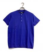 RAF BY RAF SIMONSラフバイ ラフシモンズ）の古着「ヘンリーネックポロシャツ」｜ブルー