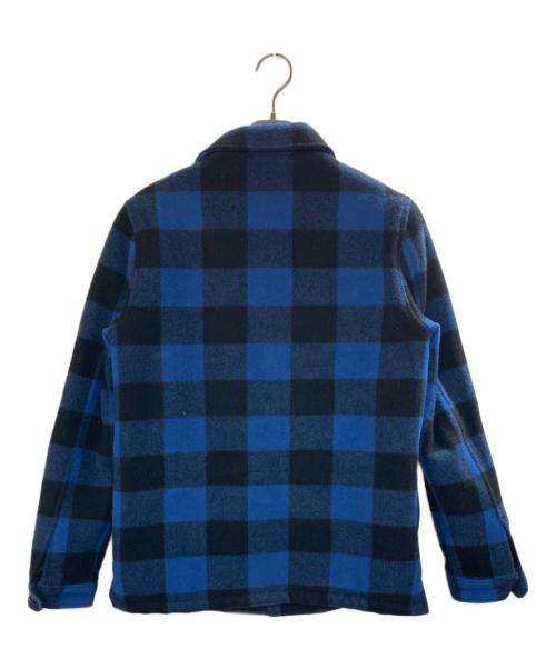MARBLES（マーブルズ）MARBLES (マーブルズ) BUFFALO CHECK BOA JACKET ブルー×ブラック サイズ:Sの古着・服飾アイテム