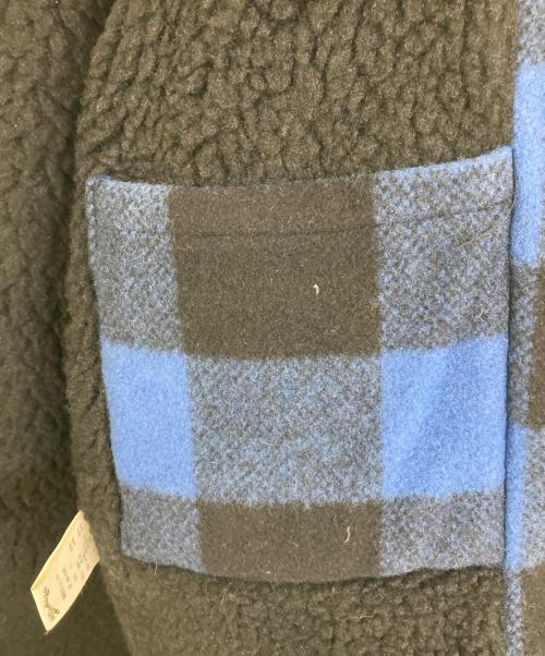 MARBLES（マーブルズ）MARBLES (マーブルズ) BUFFALO CHECK BOA JACKET ブルー×ブラック サイズ:Sの古着・服飾アイテム