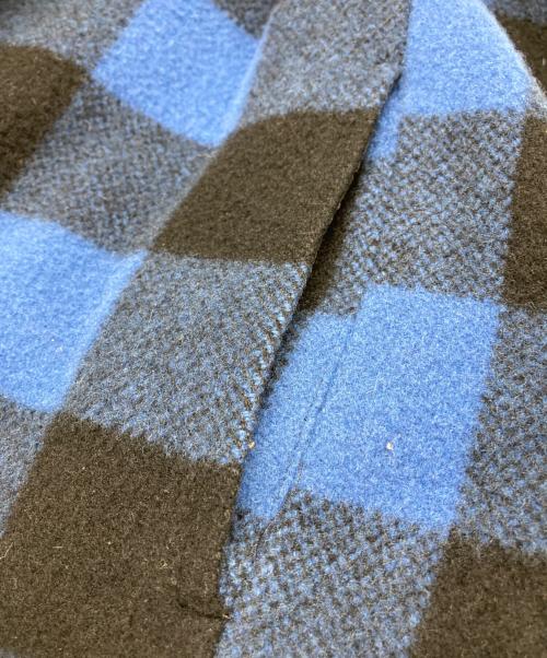 MARBLES（マーブルズ）MARBLES (マーブルズ) BUFFALO CHECK BOA JACKET ブルー×ブラック サイズ:Sの古着・服飾アイテム