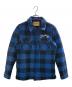 MARBLES（マーブルズ）の古着「BUFFALO CHECK BOA JACKET」｜ブルー×ブラック