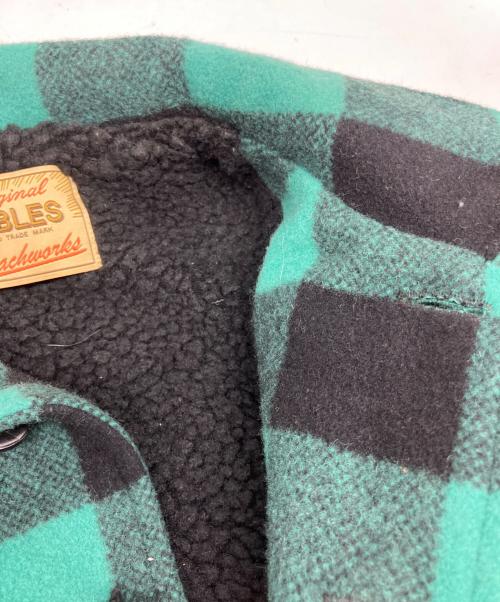 MARBLES（マーブルズ）MARBLES (マーブルズ) BUFFALO CHECK BOA JACKET グリーン×ブラック サイズ:Sの古着・服飾アイテム