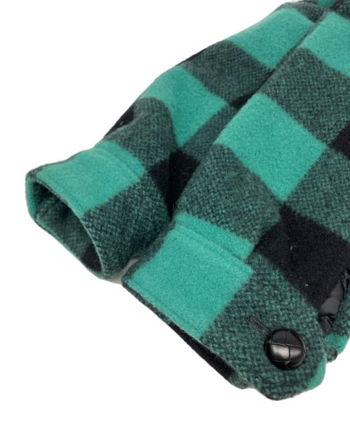 MARBLES（マーブルズ）MARBLES (マーブルズ) BUFFALO CHECK BOA JACKET グリーン×ブラック サイズ:Sの古着・服飾アイテム