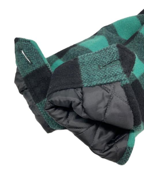 MARBLES（マーブルズ）MARBLES (マーブルズ) BUFFALO CHECK BOA JACKET グリーン×ブラック サイズ:Sの古着・服飾アイテム