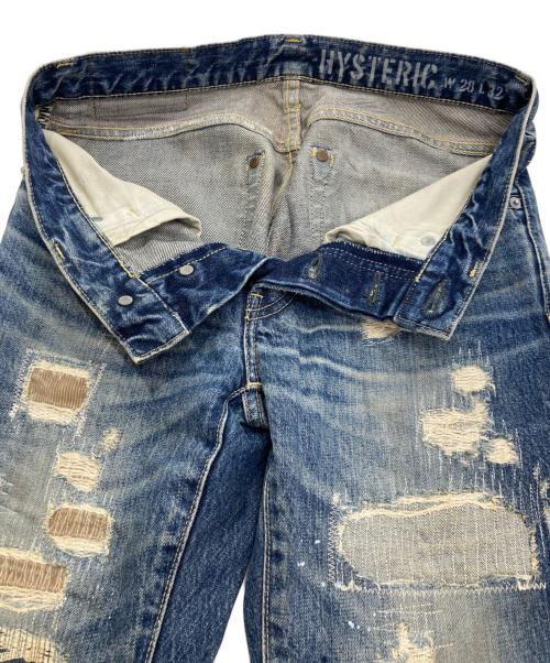 Hysteric Glamour（ヒステリックグラマー）Hysteric Glamour (ヒステリックグラマー) スタッズリペアジーンズ インディゴ サイズ: W28×L32の古着・服飾アイテム