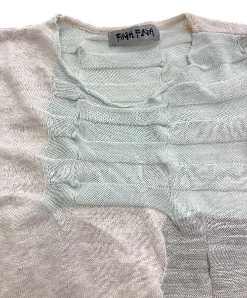FUGA FUGA（フーガフーガ）FUGA FUGA (フーガフーガ) ニットワンピース グレー×ホワイト サイズ:ｆｒｅｅの古着・服飾アイテム