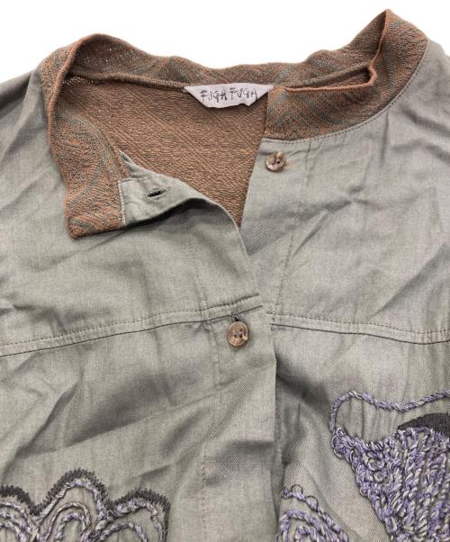 FUGA FUGA（フーガフーガ）FUGA FUGA (フーガフーガ) 切替ワンピース グリーン×ブラウン サイズ:FREEの古着・服飾アイテム