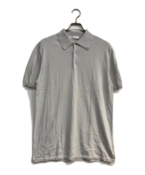 Cruciani（クルチアーニ）CRUCIANI (クルチアーニ) 24Gハイゲージコットンニットポロシャツ グレー サイズ:50の古着・服飾アイテム
