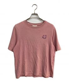 maison kitsune（メゾンキツネ）の古着「フォックスヘッドパッチ 半袖Tシャツ」｜ピンク