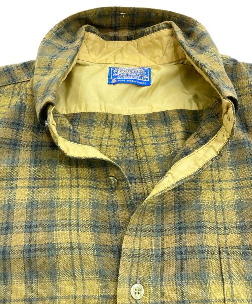 PENDLETON（ペンドルトン）PENDLETON (ペンドルトン) 半袖ウールチェックシャツ オリーブ サイズ:Lの古着・服飾アイテム