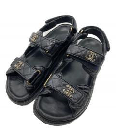 中古・古着通販】CHANEL (シャネル) ココマーク リボンヒールサンダル