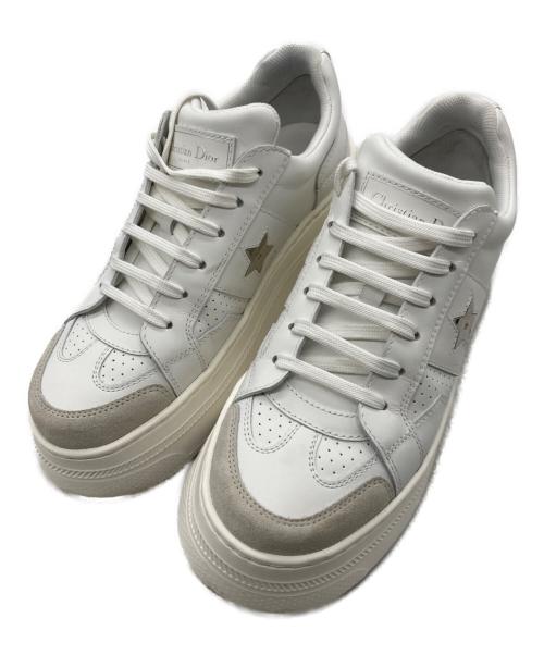 Christian Dior（クリスチャン ディオール）Christian Dior (クリスチャン ディオール) プラットフォームスニーカー ホワイト サイズ:37 1/2の古着・服飾アイテム