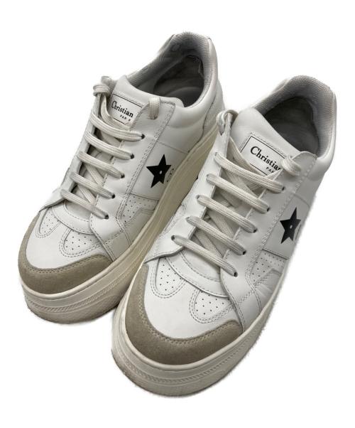 Christian Dior（クリスチャン ディオール）Christian Dior (クリスチャン ディオール) プラットフォームスニーカー ホワイト サイズ:37 1/2の古着・服飾アイテム