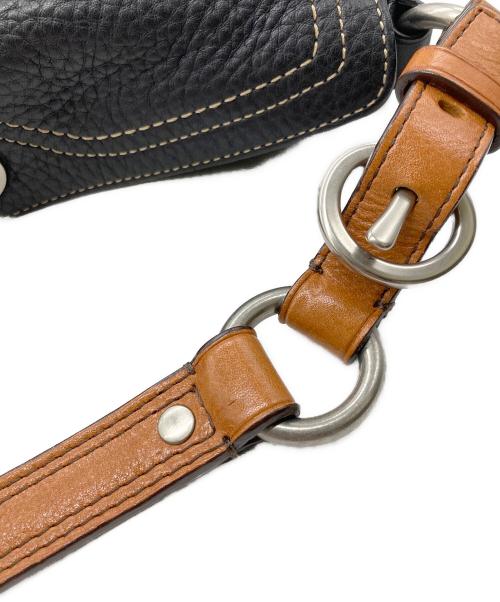 COACH（コーチ）COACH (コーチ) ターンロックレザーワンショルダーバッグ ブラックの古着・服飾アイテム